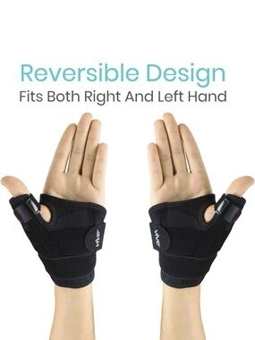 Vive Black Reversible Wrist Support - Fits Both Hands